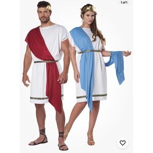 Party Toga Roman Greek Unisex God‎ Goddess Dress Adult Costume S/M Cosplay c8